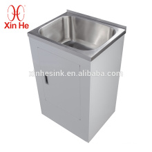 Stainless Steel SUS 304 Single Bowl Laundry Sink with Cabinet,30L,38L,45L